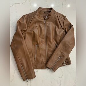 Brown Pleather Jacket - Women’s size Medium - NWOT